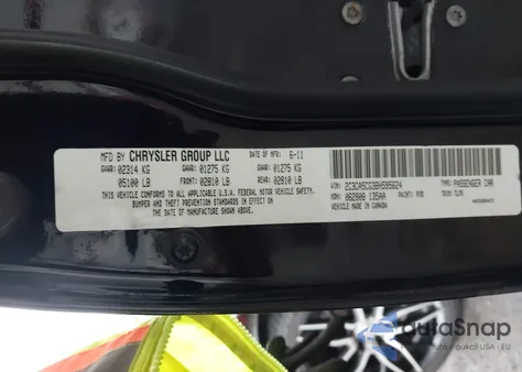 2011 Chrysler 300 Limited из США, поврежденный, VIN 2C3CA5CG3BH595624